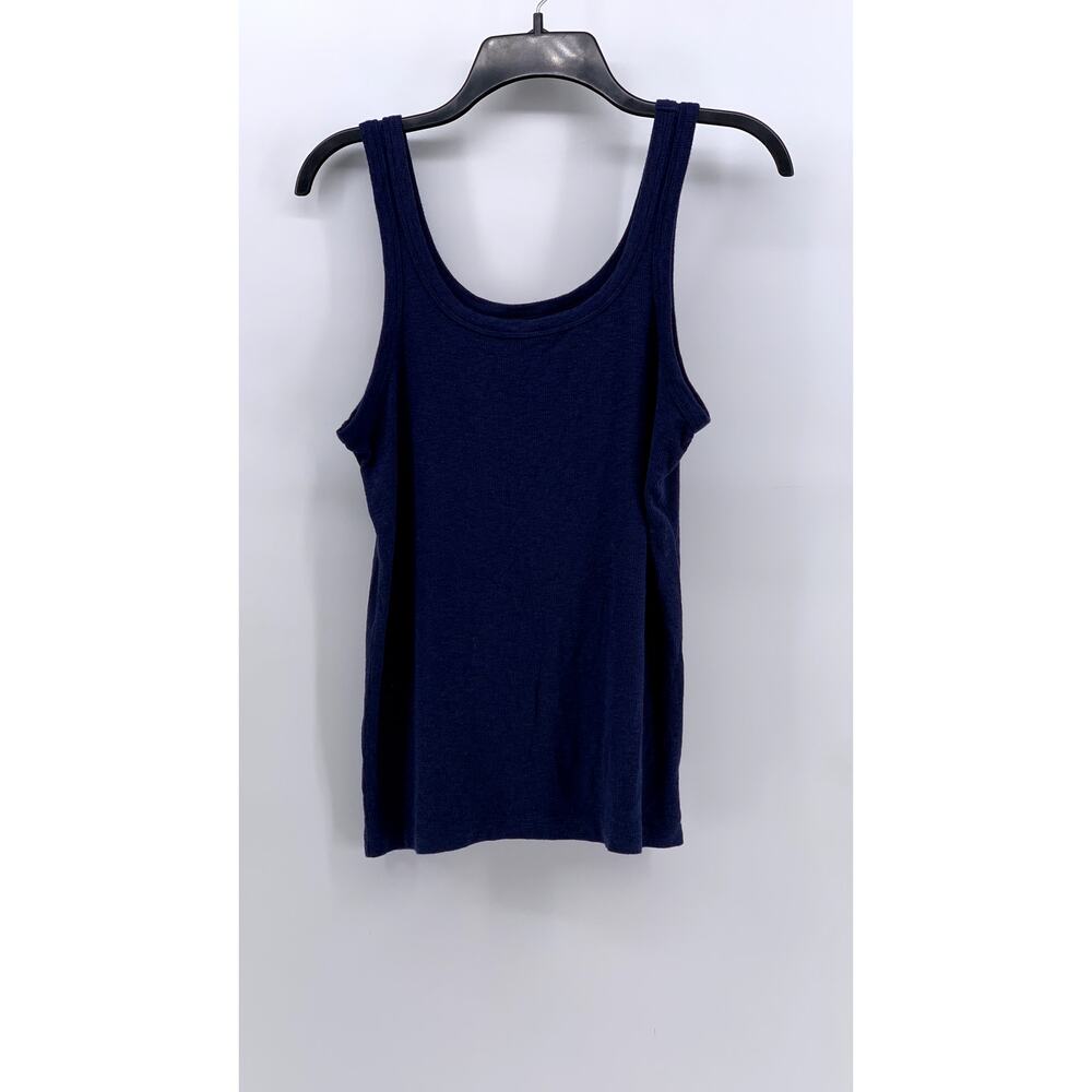 AERIE Women's Navy Ribbed Casual Tank Top SZ L